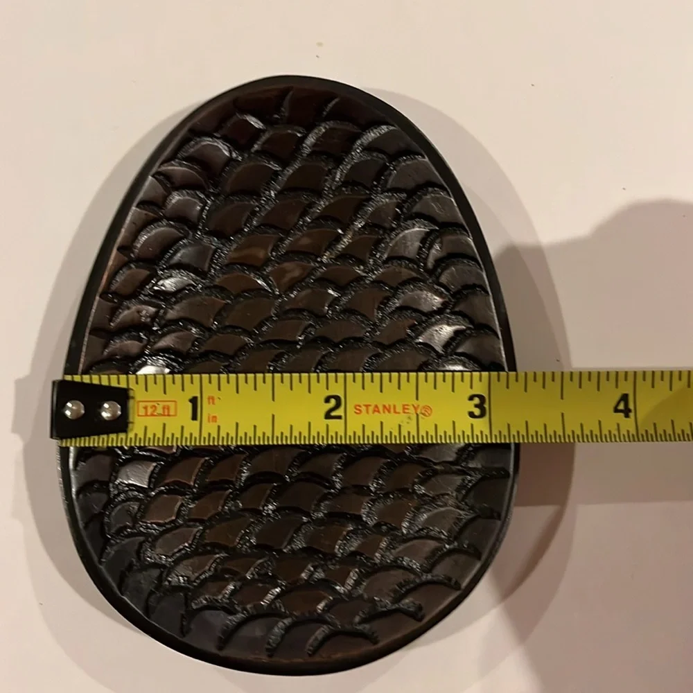 NWT Crate & Barrel Bronze Pinecone Votive Candle Holder Dish Tray